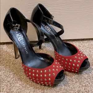 Red Studded Pumps